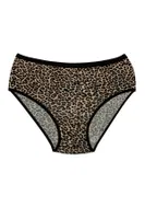 Likralı Leopar Desen Bato Kadın Yüksek Bel Külot 6'lı Paket Yıldız Leopar detay görünüm