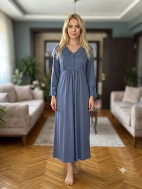 Likralı Saten Kadın 3'lü Pijama Takımı Bone Club 6327 - Alternatif Görünüm