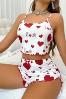 Love Beyaz Desenli Örme Şortlu Takım Real Passione S-38 Beyaz görsel 5