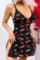 Love Siyah Askılı Yırtmaçlı Gecelik Penye Lily Bianca LB-280 Siyah farklı açı