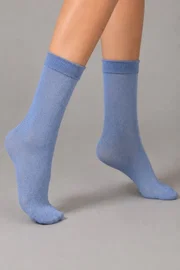 Mavi Işıltılı Soket Çorap Bella Notte 1119