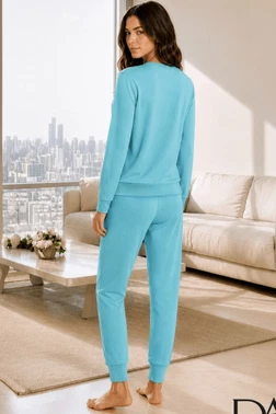 Mavi Kadın T-Shirt Pantolon Takımı Doreanse 4485 - Alternatif Görünüm