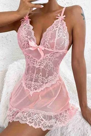 Merry See Merry See Dantel Babydoll MS 2606 Pembe