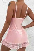 Merry See Dantel Babydoll MS 2606 Pembe Pembe görsel 8