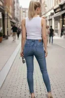 Merry See Düz Renk Kadın Kolsuz Bluz Crop Top Beyaz Beyaz