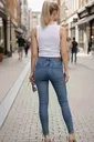 Merry See Düz Renk Kadın Kolsuz Bluz Crop Top Beyaz