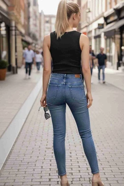 Merry See Düz Renk Kadın Kolsuz Bluz Crop Top Siyah Merry See 4586 - Alternatif Görünüm