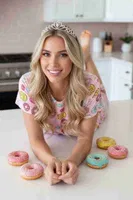 Kısa Kollu Donut Baskılı Kadın Pijama Takımı Merry See MS 4068 Çok Renkli görsel 7