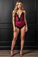 Merry See Seksi Body Dantel Gecelik Bordo MS2516 Bordo görsel 6