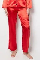 Bayan Saten Pijama Alt Miorre 001-001124 Kırmızı farklı açı