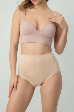 Dikişsiz Yüksek Bel Nefes Alan Terletmeyen Rahat Kalıp Kadın Slip Külot Miorre 001-011223
