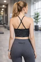 Çift Taraflı Seamless Spor Sütyen Miorre 999-ZZ0119 Desenli farklı açı