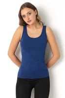Miorre Seamless Kalın Askılı Atlet Indigo görsel 5