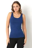Miorre Seamless Kalın Askılı Atlet Indigo görsel 4