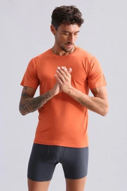 Modal by Tencel Hercules Slim Fit Bisiklet Yaka Fanila / T-Shirt Mısırlı EFNL000010 - Alternatif Görünüm