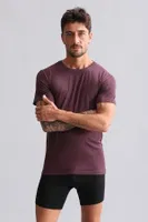 Modal by Tencel Hercules Slim Fit Bisiklet Yaka Fanila / T-Shirt Mısırlı EFNL000010 Mor görsel 6