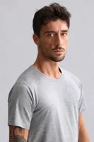 Modal by Tencel Hercules Slim Fit Bisiklet Yaka Fanila / T-Shirt Mısırlı EFNL000010 Gri Melanj görsel 24