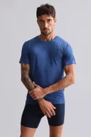Modal by Tencel Hercules Slim Fit Bisiklet Yaka Fanila / T-Shirt Mısırlı EFNL000010 Gece Mavisi görsel 26