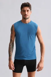 Modal by Tencel Hercules Slim Fit Bisiklet Yaka Sporcu Atlet Mısırlı EATL000007