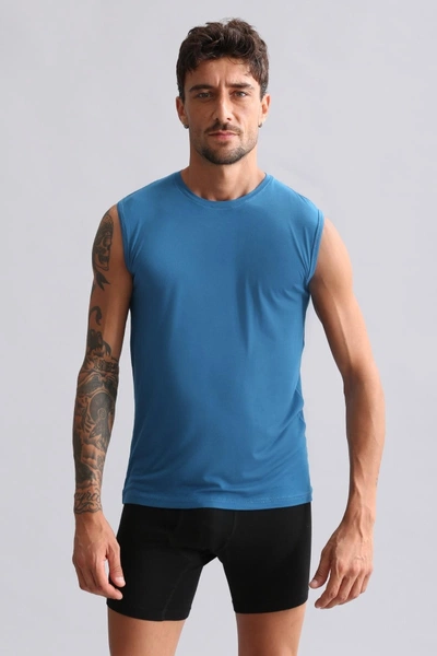 Modal by Tencel Hercules Slim Fit Bisiklet Yaka Sporcu Atlet Mısırlı EATL000007