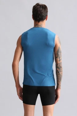 Modal by Tencel Hercules Slim Fit Bisiklet Yaka Sporcu Atlet Mısırlı EATL000007 - Alternatif Görünüm