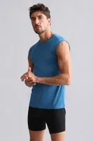 Modal by Tencel Hercules Slim Fit Bisiklet Yaka Sporcu Atlet Mısırlı EATL000007 Hardal farklı açı
