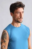 Modal by Tencel Hercules Slim Fit Bisiklet Yaka Sporcu Atlet Mısırlı EATL000007 Hardal görsel 5