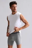 Modal by Tencel Hercules Slim Fit Bisiklet Yaka Sporcu Atlet Mısırlı EATL000007 Beyaz görsel 41