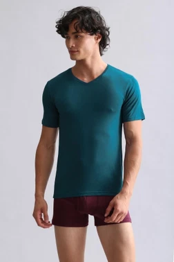 Modal by Tencel Hercules Slim Fit V Yaka Fanila / T-Shirt Mısırlı EFNL000011