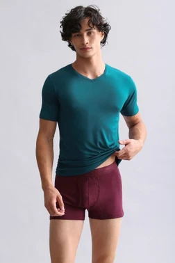 Modal by Tencel Hercules Slim Fit V Yaka Fanila / T-Shirt Mısırlı EFNL000011 - Alternatif Görünüm