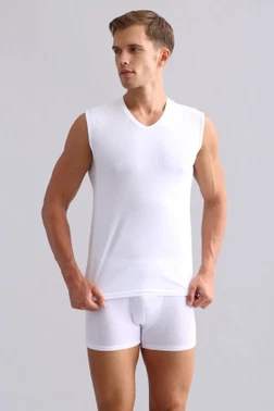Modal by Tencel Hercules Slim Fit V Yaka Sporcu Atlet / T-Shirt Mısırlı EATL000009 - Alternatif Görünüm