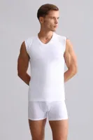 Modal by Tencel Hercules Slim Fit V Yaka Sporcu Atlet / T-Shirt Mısırlı EATL000009 Beyaz farklı açı