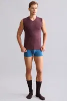 Modal by Tencel Hercules Slim Fit V Yaka Sporcu Atlet / T-Shirt Mısırlı EATL000009 Mor görsel 16