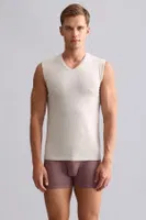 Modal by Tencel Hercules Slim Fit V Yaka Sporcu Atlet / T-Shirt Mısırlı EATL000009 Toprak Bej görsel 22