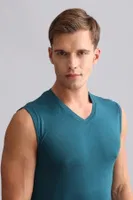 Modal by Tencel Hercules Slim Fit V Yaka Sporcu Atlet / T-Shirt Mısırlı EATL000009 Fit Green görsel 37