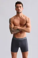 Modal by Tencel Spartacus Performance Long Boxer Mısırlı EBXR000005 Antrasit detay görünüm