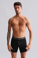 Modal by Tencel Spartacus Performance Long Boxer Mısırlı EBXR000005 Mavi Lastikli Siyah görsel 13