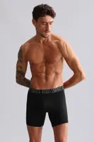 Modal by Tencel Spartacus Performance Long Boxer Mısırlı EBXR000005 Mavi Lastikli Siyah görsel 14