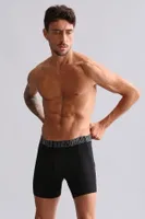 Modal by Tencel Spartacus Performance Long Boxer Mısırlı EBXR000005 Mavi Lastikli Siyah görsel 15