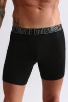 Modal by Tencel Spartacus Performance Long Boxer Mısırlı EBXR000005 Mavi Lastikli Siyah görsel 17