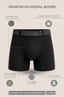 Modal by Tencel Spartacus Performance Long Boxer Mısırlı EBXR000005 Mavi Lastikli Siyah görsel 19