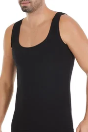 Yıldız Çamaşır Modal Derin Yaka Erkek Atlet Siyah 3'lü Paket Yıldız 331