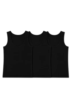 Yıldız Çamaşır Modal Derin Yaka Erkek Atlet Siyah 3'lü Paket Yıldız 331 - Alternatif Görünüm