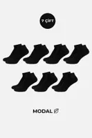 Modal Kadın Kutulu 7 Çift Patik Çorap Mısırlı KSNK000006 farklı açı