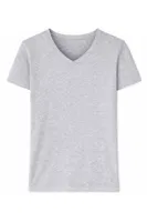 Modal V Yaka Erkek T-Shirt Gri Melanj Yıldız 152 Gri Melanj detay görünüm