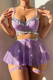 Ruselin Mor Pullu Fantezi Kostüm Ruselin 2269