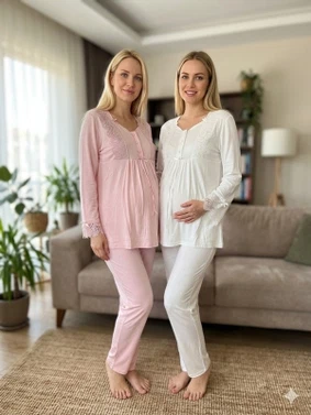 Müslim Aksesuarlı Kadın 3'lü Pijama Takımı Bone Club 6109 - Alternatif Görünüm