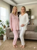 Müslim Aksesuarlı Kadın 3'lü Pijama Takımı Bone Club 6109 detay görünüm