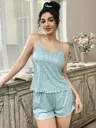 Yeşil Şort Pijama Takım Nightlight 3775