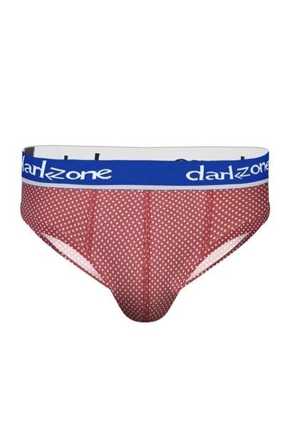Nokta Desenli Kırmızı Pamuklu Lastikli Slip Külot Darkzone DZ-1103-116-S